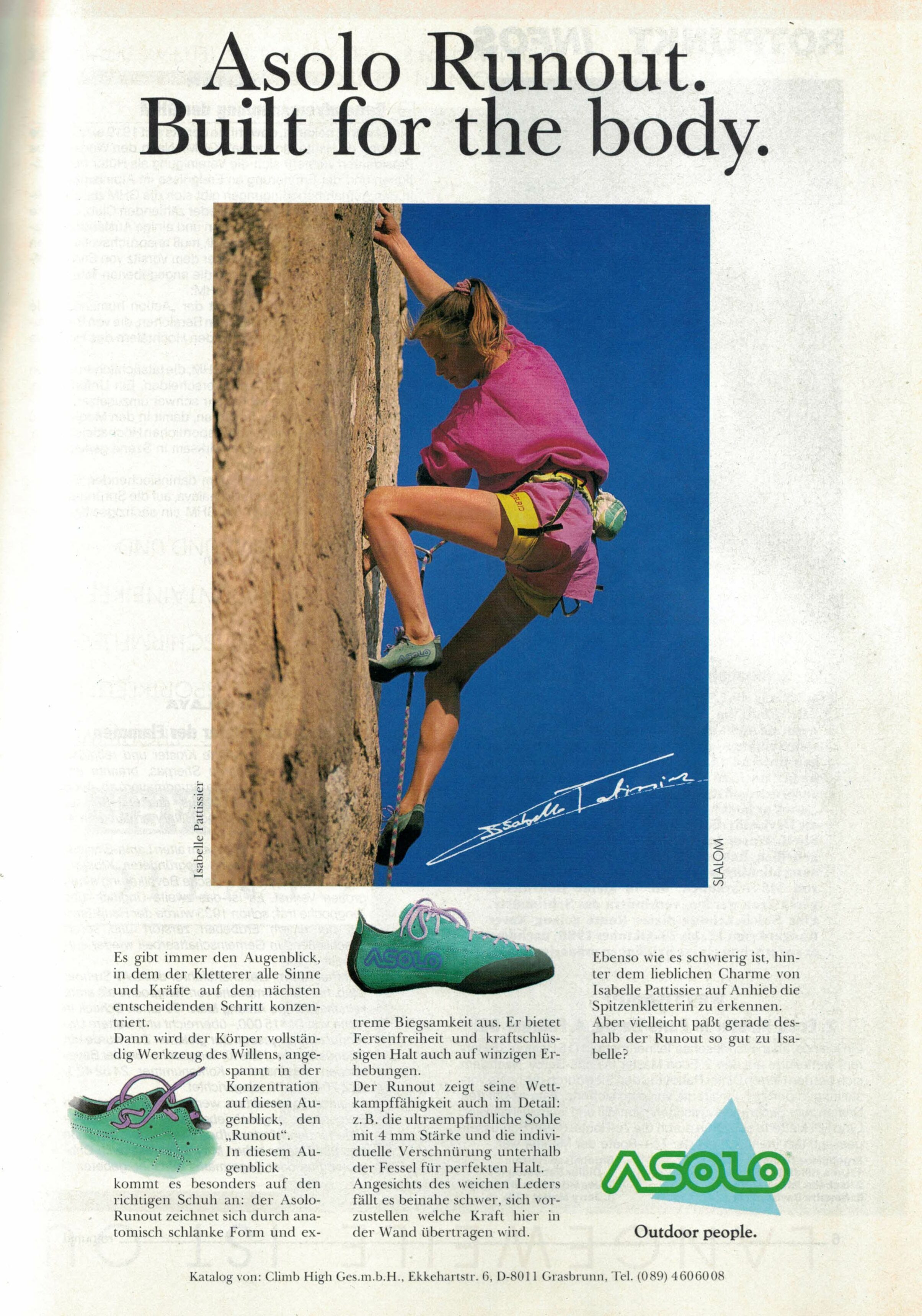 Asolo Werbung mit Isabelle Patissier